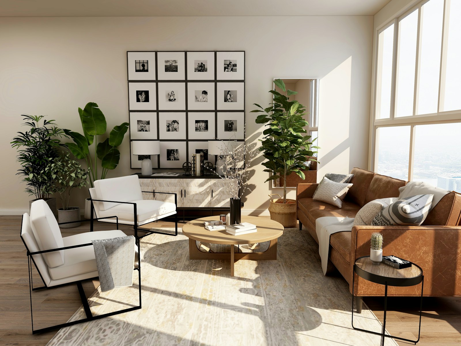 A bright living room after a clean